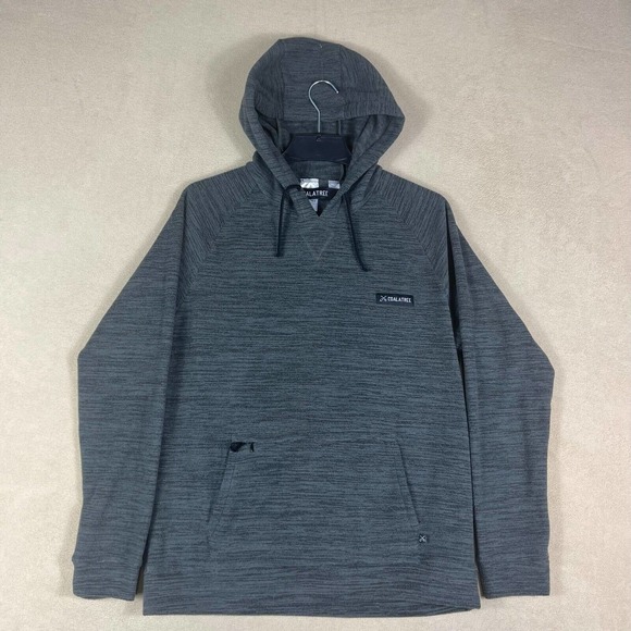 Coalatree Your Evolution Mens S Hoodie Sweatshirt Gray‎ Striped Pocket - Picture 1 of 13
